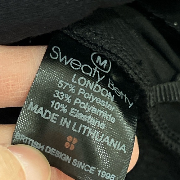 Sweaty Betty Freedom Thermal Running Black Pullover Orange Zipper Gray Trim M - Picture 6 of 9